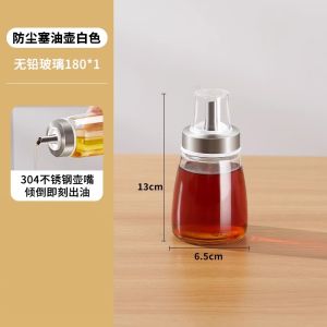 Leakproof Kitchen Oil Bottle Glass Vinegar Bottle Home Use Seasoning Sauce Bottle Modern Simple Style round Shape for Cooking