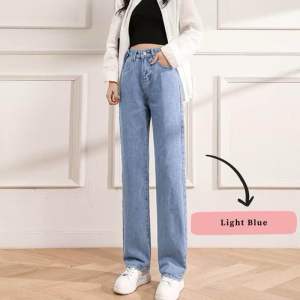 [Beevalue] Celana Jeans Panjang Highwaist Wanita Pinggang Dapat Di Sesuaikan | Kulot Jeans Highwaist Bahan Impor Premium | Celana Jeans Pinggang Kancing Bahan Premium Impor Desain Korea (JN1)