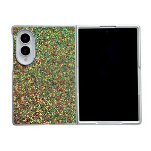 Z Fold8 Wide Y2K Bling Glitter Electroplate Case for Samsung Galaxy Z Fold 8 Ultra Zfold 7 6 5 4 Silver Frame Bumper Slim Cover
