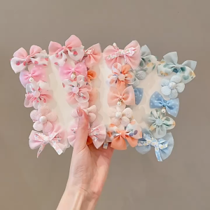 【VanHariacc】แพ็ค 10 ชิ้นของโบว์ติดผมสำหรับเด็กผู้หญิง