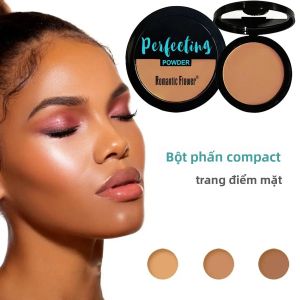 Kem Nền Che Khuyết Điểm Dạng Bột 3 Màu Màu Đồng Đậm Kiểm Soát Dầu Làm Sáng Da Mặt Trang Điểm 3D Cho Làn Da Tối Màu Lâu Trôi Không Thấm Nước