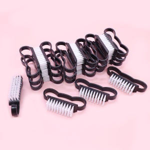 New 10/1Pcs Plastic Nail Brushes Mix Color Nail Hand Scrubbing Cleaning Brush Dust Cleaner Nail Art Manicure Soft Remover Tools