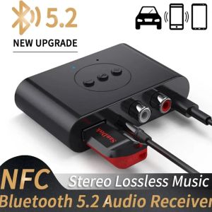 Bluetooth 5.2 Audio Receiver NFC U Disk 3.5mm AUX RCA USB Stereo Music Wireless Adapter With Mic For Car Kit Speaker Amplifier
