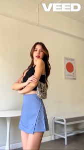 (CS2) 🎄🎉กางเกงกระโปรงเอวสูงผู้หญิง ผ้า poly spandex