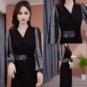 Early Autumn New Dress Womens 2024 Autumn Stylish K-style Elegant Slim Looking Easy Matching Waisted Mid Length Long Length Skirt