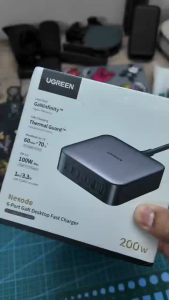 UGREEN Nexode 200W 6-Port USB-C Charger Desktop Charger Laptop Power adapter Laptop charger compatible（CN plug)