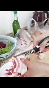 กรรไกรตัดอาหาร อลูมิเนียมอัลลอย ทำครัว กรรไกรโลหะผสมอลูมิเนียม