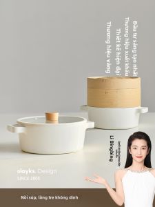Olayks | Titanium Ceramic Nonstick Fluorine Free Thickened Double Handle Pot
