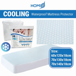 🏅HOMIE Ultra Soft Baby Cot Waterproof Bamboo Mattress Protector/Cooling Waterproof Bedsheet / Soft & Breathable