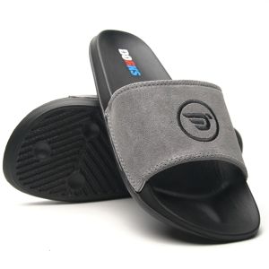 Dorks New Logo Grey - Sandal Slop Casual Premium Pria Wanita Sendal Selop Slipper Anti Licin Original Dorks