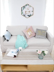 Japanese Style Long Table Cloth Long Cabinet Cloth Cotton Linen Waterproof Wear-Resistant Striped With Bag Tablecloth