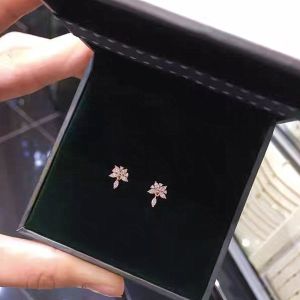 South Korea Llovd 14.K Gold Pink Cherry Blossom Ear Studs Female Spring Warm Flowers Blooming Flower Earrings Water Drop Tassel Temperamental Gift