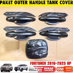 Paket Outer Handle Tank Cover All New Fortuner GR SPORT 2016 2024 2025 2026 2027 Hitam Doff