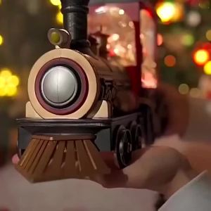 2026 Christmas Gift Christmas Crystal Ball Ornaments LED Lights Train Santa Claus Merry Christmas Decoration for Home Party Xmas