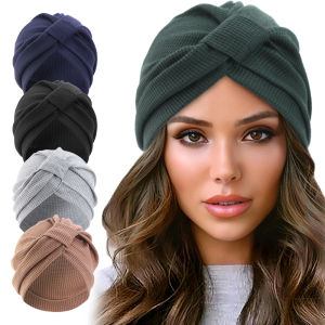 Womens headscarf hat breathable cotton thick waffle square headscarf hat Indian hat ethnic headscarf