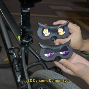 Đèn Hậu Xe Đạp Thông Minh Sạc Lại Được Điều Khiển Bằng Ứng Dụng Kiểu Dáng Cú Mèo Mắt Quỷ Động Đèn Hậu Xe Đạp Điện Với Phụ Kiện Tự Lắp Ráp