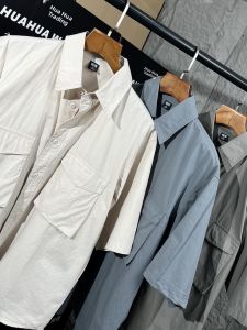 Washed Pure Cotton Short Sleeve Loose Fit Collared Shirt Summer New Arrival Casual Wear for Men by Huahu U Home Japanese Style