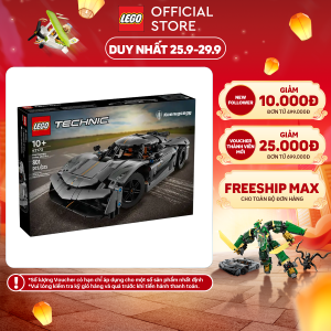 LEGO TECHNIC 42173 Đồ Chơi Lắp Ráp Xe Thể Thao Koenigsegg Jesko Absolut Màu Xám (801 Chi Tiết)