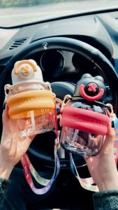 Botol Minum Anak CUTE BABY CANDY Anti Tumpah Sedotan Tali Panjang 700ml