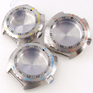 Silver 42mm Steel Diver Watch Case for NH34 NH35 NH36 NH37 NH38 NH39 NH70 NH72 Movement 200m Waterproof Wristwatch Parts