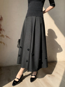 XXNING | Chân Váy Viền Ngọc Trai Handmade Phong Cách Pháp Cổ Điển