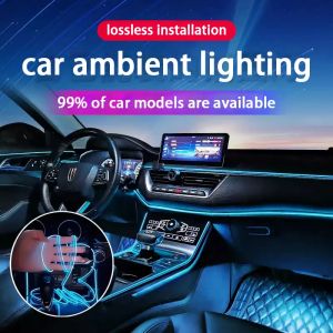 Automotive interior ambient light car mounted cold light line ambient light USB central control decorative light strip parts