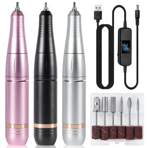 เครื่องตะไบเล็บไฟฟ้า 35000 รอบต่อนาที แบบมืออาชีพ พกพาสะดวก ชาร์จผ่าน USB เสียงเบา ปรับความเร็วและทิศทางได้