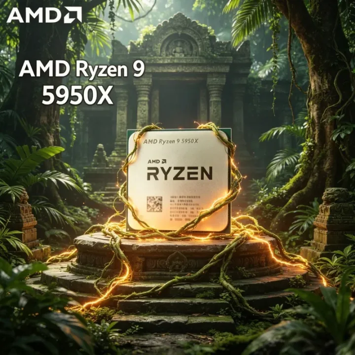 AMD | AMD Multi-Thread Original Loose AMD Ryzen 9 5950X AM4 Processor 3.4GHz-4.9GHz 105W Ideal for Workstation Gaming PC Build