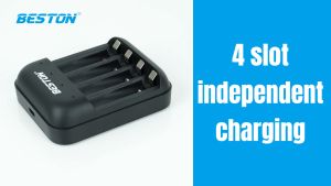 Bộ Sạc Beston M7032 Cho Pin Lithium 1.5V AA AAA - Sạc Nhanh Tự Ngắt Có Đèn Báo 4 Khe Tiện Lợi