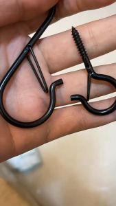 10Pcs S Shaped Hook with Windproof Buckle small s hook s hook heavy duty Hanger safety buckle design hook Black Durable