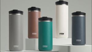 TYESO/SearchPean French Press CoffeeMug Press Tumbler Bottle Cooler Vacuum Insulated Coffee Cup Stainless Steel BPA Free Outdoor