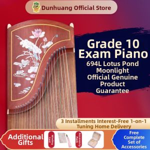 Traditional Chinese Zither Lotus Pond and Moon Design For Beginners & Professional Players