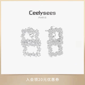 Ceelysees Luxury Minimalist Xu Lu Square Courage Earrings Geometric Ear Studs Fashionable Jewelry Accessories