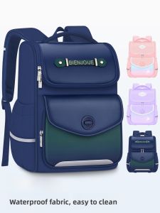 MONLEYTA | New 2025 Elementary School Backpack Waterproof Dirt Resistant Load Reduction Spine Protection For First Graders Boys