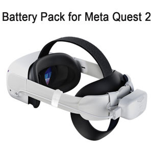 Battery Pack for Meta Quest 2 / Oculus Quest 2/ Meta Quest Pro 6000mAh Rechargeable Portable Extended Battery Pack for Extra 3 Hours Playtime Lightweight and Keep Counter Balance