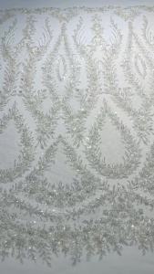 African Groom Lace Fabric 2026 French Beaded Lace Fabric Nigerian Sequins Embroidery Net Lace Fabrics For Bridal Party Dresses
