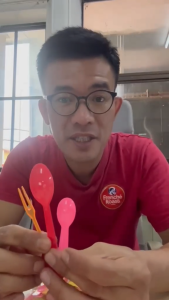THAI COLORFUL MINI PLASTIC SPOON & FORK 50/100PCS+- (FOR WHOLESALE USE)