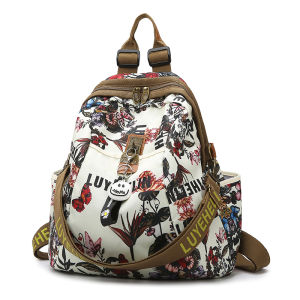 MIRUIDUO | Floral Design Womens Oxford Fabric Travel and Leisure Backpack Two-way Use