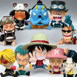 Bandai | Anime One Piece Q Version Figure Set 11PCS Luffy Zoro Sanji Chopper Ace Sabo PVC Action Figures Collectible Model Toys Gifts HO