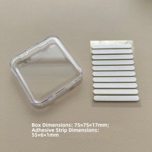 Thickened Crystal Wearable Nail Art Storage Box Transparent Display Gift Tool Packaging Material for Beauty Tools And Supplies