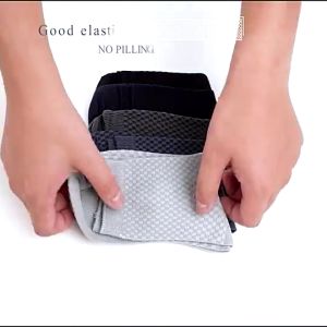 3/5Pairs Bamboo Fiber Mens Socks Casual Solid Color Cotton Socks Business Antibacterial Socks Breathable Men Socks Soft Crew Casual Socks