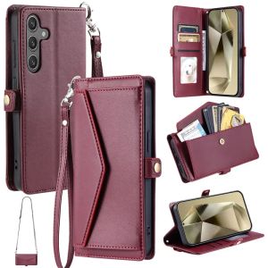 Lanyard Flip Leather Case for Samsung Galaxy A15 A25 A35 A55 A05 A14 A24 A34 A54 A13 A23 A33 A53 A73 A52 A51 Wallet Card Cover
