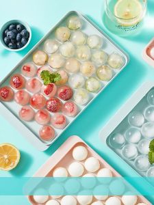 33 Grids Ice Cube Tray Round Cubes Plastic Ice Maker Mold Ice Chilling Cocktail Whiskey Tea Coffee