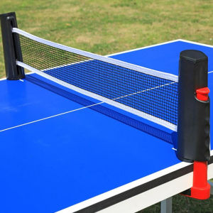 Table Tennis Net Set Retractable Table Tennis Net Portable Adjustable Ping Pong Training Set with Net Table Grid Plastic Strong Mesh Portable Net Non Slip Indoor Outdoor