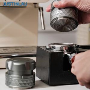 JUSTINLAU | JUSTINLAU Spring Loaded Coffee Tamper Calibrated Constant Pressure Espresso Tamper Stainless Steel Thread Base Barista Tool