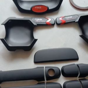 Paket Cover Handle Outer Pintu Tutup Tangki Mobil Toyota Rush 2007 - 2017 Hitam All Variant