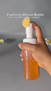150ml/100ml Clear Mousse Foaming Bottle Pump Press Silicone Face Brush Foaming Bottle Foaming Brush Bottle