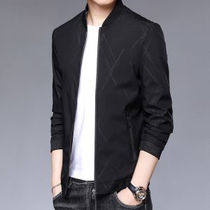 ROMON | Loose Fit Baseball Collar Jacket For Men Romon Brand Short Style Flight Suit Windproof Outerwear Spring Autumn New Arrival