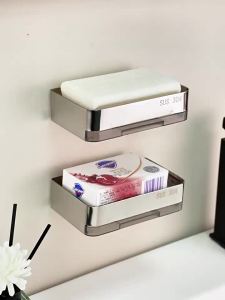 B&W | Stainless Steel Soap Dish Waterproof Wall Mounted 2 Tiers