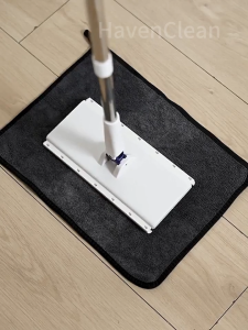 HavenClean Automatic Cloth Clip Mop 360° Spin Mop Face Towel Lazy Mop 25cm Wide Floor Mop